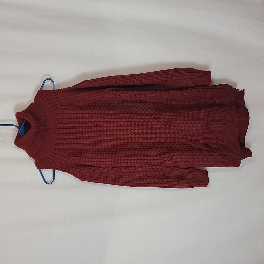 Cold-Shoulder Cowl Neck Sweater Dress